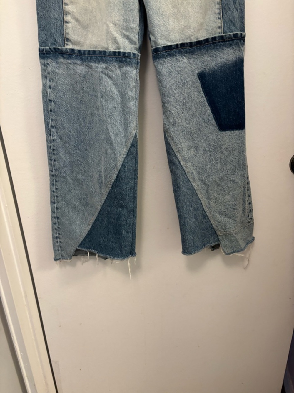 ZARA PATCHWORK LOW-RISE TRF BOYFRIEND JEANS 2 y2k - Picture 3 of 5